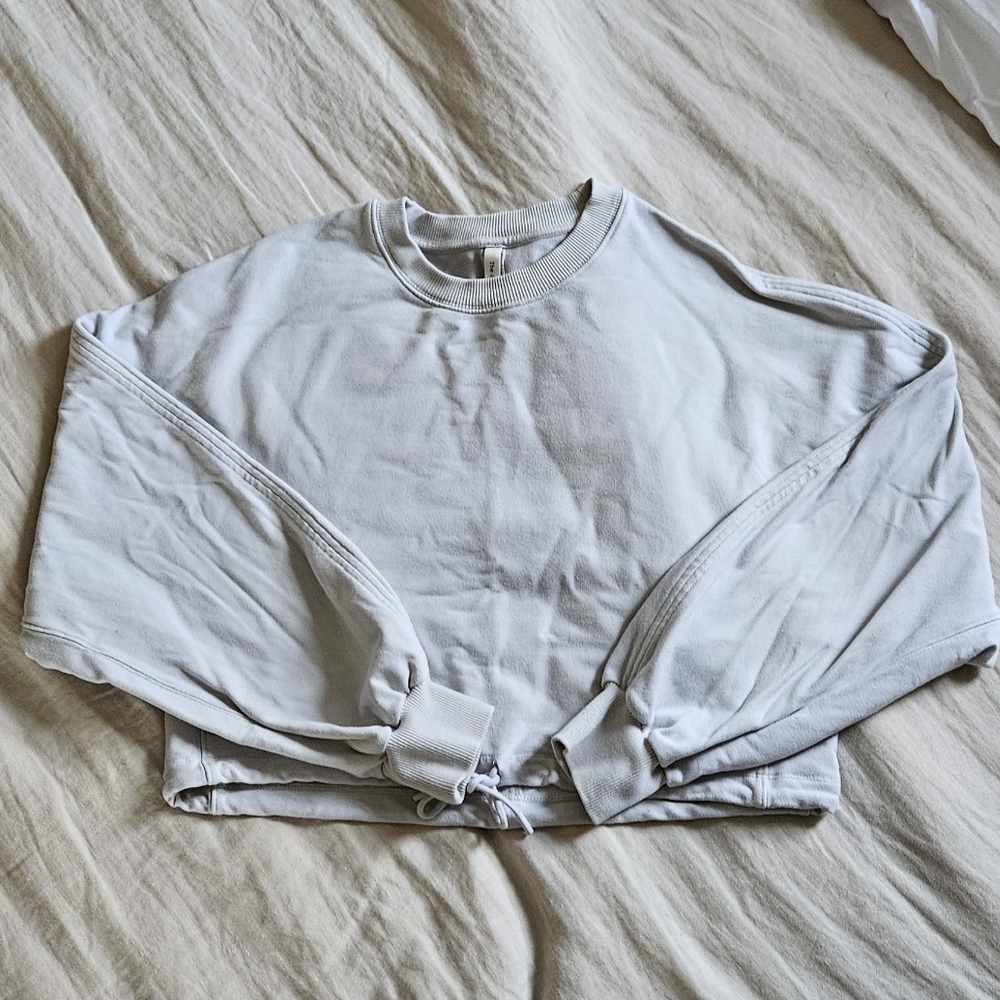 Babaton Cropped Grey Sweatshirt